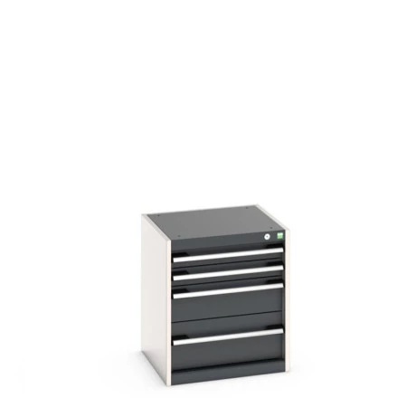 40010112 - CUBIO Armoire à Tiroirs SL-556-4 - Avec 4 Tiroirs - LxPxH 525x525x600mm - Gris Anthracite RAL 7016