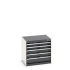 40011061 - Armoire à Tiroirs CUBIO SL-656-51 - Avec 5 Tiroirs - LxPxH 650x525x600mm - Gris Anthracite RAL 7016 40011061 - Armoire à Tiroirs CUBIO SL-656-51 - Avec 5 Tiroirs - LxPxH 650x525x600mm - Gris Anthracite RAL 7016