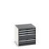 40019015 - CUBIO Armoire à Tiroirs SL-666-41 - Avec 4 Tiroirs - LxPxH 650x650x600mm - Gris Anthracite RAL 7016 40019015 - CUBIO Armoire à Tiroirs SL-666-41 - Avec 4 Tiroirs - LxPxH 650x650x600mm - Gris Anthracite RAL 7016