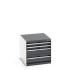 40027100 - Armoire à Tiroirs CUBIO SL-676-41 - Avec 4 Tiroirs - LxPxH 650x750x600mm - Gris Anthracite RAL 7016 40027100 - Armoire à Tiroirs CUBIO SL-676-41 - Avec 4 Tiroirs - LxPxH 650x750x600mm - Gris Anthracite RAL 7016