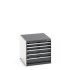 40027102 - Armoire à Tiroirs CUBIO SL-676-5 - Avec 5 Tiroirs - LxPxH 650x750x600mm - Gris Anthracite RAL 7016 40027102 - Armoire à Tiroirs CUBIO SL-676-5 - Avec 5 Tiroirs - LxPxH 650x750x600mm - Gris Anthracite RAL 7016