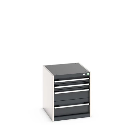 40018017 - CUBIO Armoire à Tiroirs SL-566-43 - Avec 4 Tiroirs - LxPxH 525x650x600mm - Gris Anthracite RAL 7016 40018017 - CUBIO Armoire à Tiroirs SL-566-43 - Avec 4 Tiroirs - LxPxH 525x650x600mm - Gris Anthracite RAL 7016