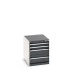 40018017 - CUBIO Armoire à Tiroirs SL-566-43 - Avec 4 Tiroirs - LxPxH 525x650x600mm - Gris Anthracite RAL 7016 40018017 - CUBIO Armoire à Tiroirs SL-566-43 - Avec 4 Tiroirs - LxPxH 525x650x600mm - Gris Anthracite RAL 7016