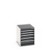 40018131 - Armoire à Tiroirs CUBIO SL-566-5 - Avec 5 Tiroirs - LxPxH 525x650x600mm - Gris Anthracite RAL 7016 40018131 - Armoire à Tiroirs CUBIO SL-566-5 - Avec 5 Tiroirs - LxPxH 525x650x600mm - Gris Anthracite RAL 7016
