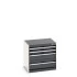 40011040 - CUBIO Armoire à Tiroirs SL-656-41 - Avec 4 Tiroirs - LxPxH 650x525x600mm - Gris Anthracite RAL 7016 40011040 - CUBIO Armoire à Tiroirs SL-656-41 - Avec 4 Tiroirs - LxPxH 650x525x600mm - Gris Anthracite RAL 7016