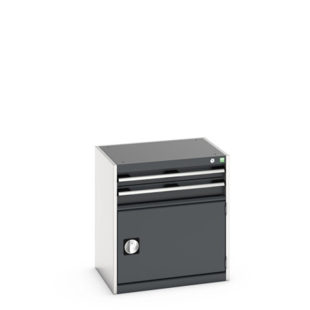 40011041 - CUBIO Armoire à Tiroirs et Porte SL-657-31 - Avec 2 Tiroirs et 1 Porte - LxPxH 650x525x700mm - Gris Anthracite RAL 7016 40011041 - CUBIO Armoire à Tiroirs et Porte SL-657-31 - Avec 2 Tiroirs et 1 Porte - LxPxH 650x525x700mm - Gris Anthracite RAL 7016