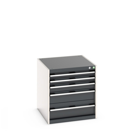40027007 - Armoire à Tiroirs CUBIO SL-677-51 - Avec 5 Tiroirs - LxPxH 650x750x700mm - Gris Anthracite RAL 7016 40027007 - Armoire à Tiroirs CUBIO SL-677-51 - Avec 5 Tiroirs - LxPxH 650x750x700mm - Gris Anthracite RAL 7016