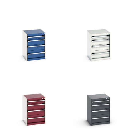 40010021 - Armoire à Tiroirs CUBIO SL-557-4 - Avec 4 Tiroirs - LxPxH 525x525x700mm 40010021 - Armoire à Tiroirs CUBIO SL-557-4 - Avec 4 Tiroirs - LxPxH 525x525x700mm