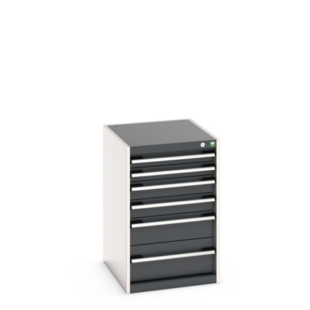 40018039 - CUBIO Armoire à Tiroirs SL-568-61 - Avec 6 Tiroirs - LxPxH 525x650x800mm - Gris Anthracite RAL 7016 40018039 - CUBIO Armoire à Tiroirs SL-568-61 - Avec 6 Tiroirs - LxPxH 525x650x800mm - Gris Anthracite RAL 7016