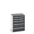 40011046 - CUBIO Armoire à Tiroirs SL-658-51 - Avec 5 Tiroirs - LxPxH 650x525x800mm - Gris Anthracite RAL 7016 40011046 - CUBIO Armoire à Tiroirs SL-658-51 - Avec 5 Tiroirs - LxPxH 650x525x800mm - Gris Anthracite RAL 7016