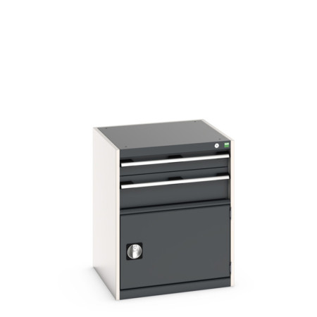 40019031 - CUBIO Armoire à Tiroirs et Porte SL-668-31 - Avec 2 Tiroirs et 1 Porte - LxPxH 650x650x800mm - Gris Anthracite RAL 7016 40019031 - CUBIO Armoire à Tiroirs et Porte SL-668-31 - Avec 2 Tiroirs et 1 Porte - LxPxH 650x650x800mm - Gris Anthracite RAL 7016
