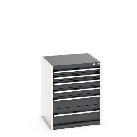 40019039 - CUBIO Armoire à Tiroirs SL-668-61 - Avec 6 Tiroirs - LxPxH 650x650x800mm - Gris Anthracite RAL 7016 40019039 - CUBIO Armoire à Tiroirs SL-668-61 - Avec 6 Tiroirs - LxPxH 650x650x800mm - Gris Anthracite RAL 7016