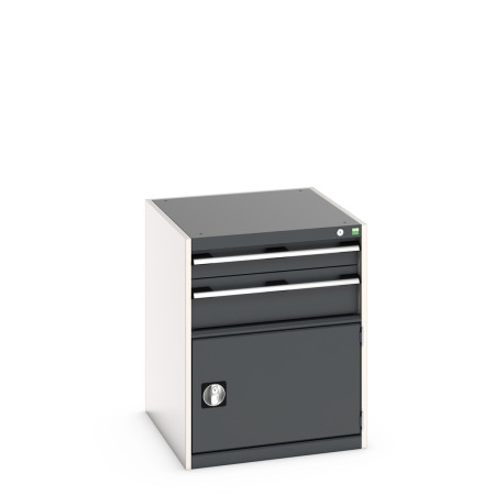 40027011 - Armoire à Tiroirs et Porte CUBIO SL-678-31 - Avec 2 Tiroirs et 1 Porte - LxPxH 650x750x800mm - Gris Anthracite RAL 7016 40027011 - Armoire à Tiroirs et Porte CUBIO SL-678-31 - Avec 2 Tiroirs et 1 Porte - LxPxH 650x750x800mm - Gris Anthracite RAL 7016