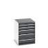 40027015 - Armoire à Tiroirs CUBIO SL-678-51 - Avec 5 Tiroirs - LxPxH 650x750x800mm - Gris Anthracite RAL 7016 40027015 - Armoire à Tiroirs CUBIO SL-678-51 - Avec 5 Tiroirs - LxPxH 650x750x800mm - Gris Anthracite RAL 7016