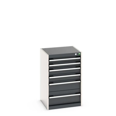 40010117 - CUBIO Armoire à Tiroirs SL-558-6 - Avec 6 Tiroirs - LxPxH 525x525x800mm - Gris Anthracite RAL 7016 40010117 - CUBIO Armoire à Tiroirs SL-558-6 - Avec 6 Tiroirs - LxPxH 525x525x800mm - Gris Anthracite RAL 7016