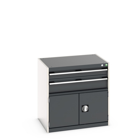 40020021 - CUBIO Armoire à Tiroirs et Portes SL-868-31 - Avec 2 Tiroirs et 2 Portes - LxPxH 800x650x800mm - Gris Anthracite RAL 7016 40020021 - CUBIO Armoire à Tiroirs et Portes SL-868-31 - Avec 2 Tiroirs et 2 Portes - LxPxH 800x650x800mm - Gris Anthracite RAL 7016