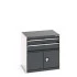 40020021 - CUBIO Armoire à Tiroirs et Portes SL-868-31 - Avec 2 Tiroirs et 2 Portes - LxPxH 800x650x800mm - Gris Anthracite RAL 7016 40020021 - CUBIO Armoire à Tiroirs et Portes SL-868-31 - Avec 2 Tiroirs et 2 Portes - LxPxH 800x650x800mm - Gris Anthracite RAL 7016