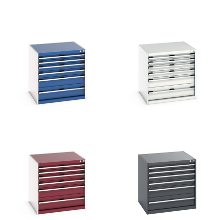 40028011 - CUBIO Armoire à Tiroirs SL-878-51 - Avec 5 Tiroirs - LxPxH 800x750x800mm 40028011 - CUBIO Armoire à Tiroirs SL-878-51 - Avec 5 Tiroirs - LxPxH 800x750x800mm