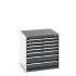 40028102 - Armoire à Tiroirs CUBIO SL-878-6 - Avec 6 Tiroirs - LxPxH 800x750x800mm - Gris Anthracite RAL 7016 40028102 - Armoire à Tiroirs CUBIO SL-878-6 - Avec 6 Tiroirs - LxPxH 800x750x800mm - Gris Anthracite RAL 7016