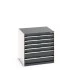 40028100 - Armoire à Tiroirs CUBIO SL-878-7 - Avec 7 Tiroirs - LxPxH 800x750x800mm - Gris Anthracite RAL 7016 40028100 - Armoire à Tiroirs CUBIO SL-878-7 - Avec 7 Tiroirs - LxPxH 800x750x800mm - Gris Anthracite RAL 7016