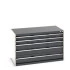 40030007 - CUBIO Armoire à Tiroirs SL-1378-51 - Avec 5 Tiroirs - LxPxH 1300x750x800mm - Gris Anthracite RAL 7016 40030007 - CUBIO Armoire à Tiroirs SL-1378-51 - Avec 5 Tiroirs - LxPxH 1300x750x800mm - Gris Anthracite RAL 7016