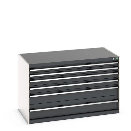 40030071 - CUBIO Armoire à Tiroirs SL 1378-63 - Avec 6 Tiroirs - LxPxH 1300x750x800mm - Gris Anthracite RAL 7016 40030071 - CUBIO Armoire à Tiroirs SL 1378-63 - Avec 6 Tiroirs - LxPxH 1300x750x800mm - Gris Anthracite RAL 7016