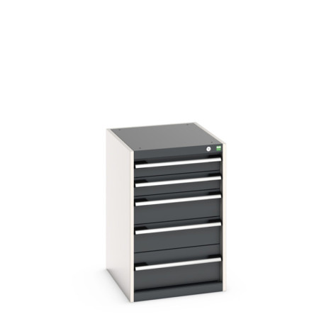 40018037 - CUBIO Armoire à Tiroirs SL-568-53 - Avec 5 Tiroirs - LxPxH 525x650x800mm - Gris Anthracite RAL 7016 40018037 - CUBIO Armoire à Tiroirs SL-568-53 - Avec 5 Tiroirs - LxPxH 525x650x800mm - Gris Anthracite RAL 7016