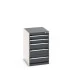 40018037 - CUBIO Armoire à Tiroirs SL-568-53 - Avec 5 Tiroirs - LxPxH 525x650x800mm - Gris Anthracite RAL 7016 40018037 - CUBIO Armoire à Tiroirs SL-568-53 - Avec 5 Tiroirs - LxPxH 525x650x800mm - Gris Anthracite RAL 7016