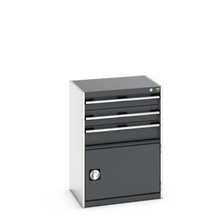 40011048 - CUBIO Armoire à Tiroirs SL-659-41 - Avec 3 Tiroirs, Porte - LxPxH 650x525x900mm - Gris Anthracite RAL 7016 40011048 - CUBIO Armoire à Tiroirs SL-659-41 - Avec 3 Tiroirs, Porte - LxPxH 650x525x900mm - Gris Anthracite RAL 7016