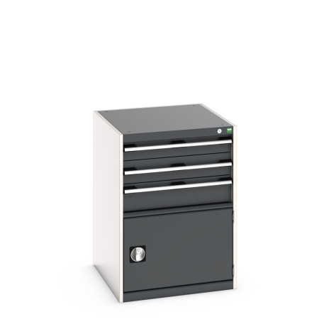 40027104 - Armoire à Tiroirs et Porte CUBIO SL-679-41 - Avec 3 Tiroirs et 1 Porte - LxPxH 650x750x900mm - Gris Anthracite RAL 7016 40027104 - Armoire à Tiroirs et Porte CUBIO SL-679-41 - Avec 3 Tiroirs et 1 Porte - LxPxH 650x750x900mm - Gris Anthracite RAL 7016