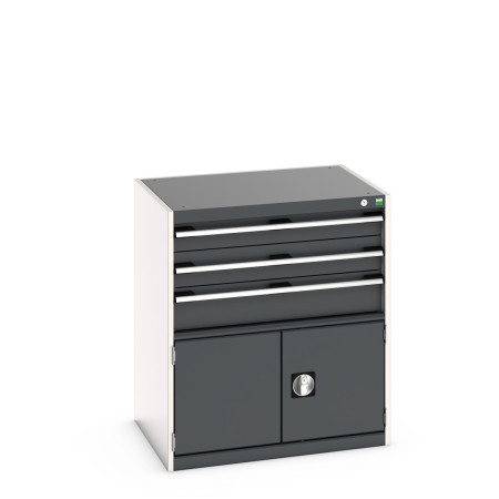 40020033 - CUBIO Armoire à Tiroirs et Portes SL-869-41 - Avec 3 Tiroirs 2 Portes - LxPxH 800x650x900mm - Gris Anthracite RAL 7016 40020033 - CUBIO Armoire à Tiroirs et Portes SL-869-41 - Avec 3 Tiroirs 2 Portes - LxPxH 800x650x900mm - Gris Anthracite RAL 7016
