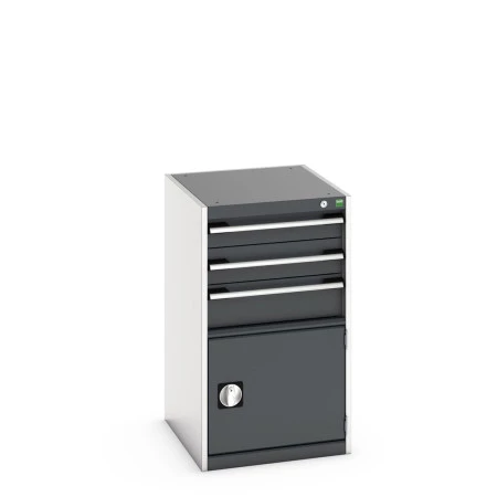 40018043 - CUBIO Armoire à Tiroirs et Porte SL-569-41 - Avec 3 Tiroirs et 1 Porte - LxPxH 525x650x900mm - Gris Anthracite RAL 7016 40018043 - CUBIO Armoire à Tiroirs et Porte SL-569-41 - Avec 3 Tiroirs et 1 Porte - LxPxH 525x650x900mm - Gris Anthracite RAL 7016