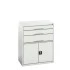 16925161 - VERSO Armoire à Tiroirs et Portes - Avec 3 Tiroirs et 2 Portes - LxPxH 800x550x1000mm - Gris Clair RAL 7035 16925161 - VERSO Armoire à Tiroirs et Portes - Avec 3 Tiroirs et 2 Portes - LxPxH 800x550x1000mm - Gris Clair RAL 7035
