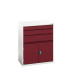 16925161 - VERSO Armoire à Tiroirs et Portes - Avec 3 Tiroirs et 2 Portes - LxPxH 800x550x1000mm - Rouge Pourpre RAL 3004 16925161 - VERSO Armoire à Tiroirs et Portes - Avec 3 Tiroirs et 2 Portes - LxPxH 800x550x1000mm - Rouge Pourpre RAL 3004