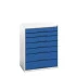 16925149 - VERSO Armoire à Tiroirs - Avec 7 Tiroirs - LxPxH 800x550x1000mm - Bleu Gentiane RAL 5010 16925149 - VERSO Armoire à Tiroirs - Avec 7 Tiroirs - LxPxH 800x550x1000mm - Bleu Gentiane RAL 5010
