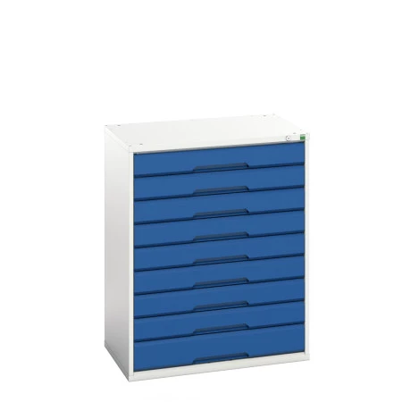16925157 - VERSO Armoire à Tiroirs - Avec 9 Tiroirs - LxPxH 800x550x1000mm - Bleu Gentiane RAL 5010 16925157 - VERSO Armoire à Tiroirs - Avec 9 Tiroirs - LxPxH 800x550x1000mm - Bleu Gentiane RAL 5010