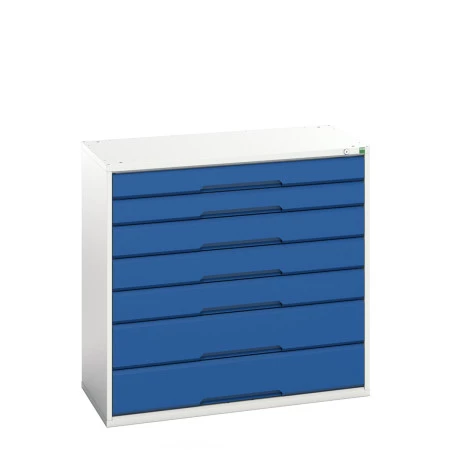 16925249 - VERSO Armoire à Tiroirs - Avec 7 Tiroirs - LxPxH 1050x550x1000mm - Bleu Gentiane RAL 5010 16925249 - VERSO Armoire à Tiroirs - Avec 7 Tiroirs - LxPxH 1050x550x1000mm - Bleu Gentiane RAL 5010