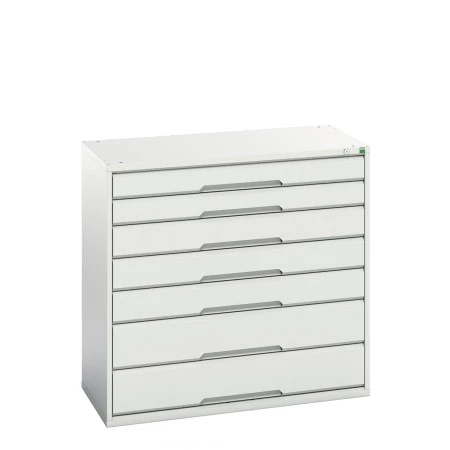 16925249 - VERSO Armoire à Tiroirs - Avec 7 Tiroirs - LxPxH 1050x550x1000mm - Gris Clair RAL 7035 16925249 - VERSO Armoire à Tiroirs - Avec 7 Tiroirs - LxPxH 1050x550x1000mm - Gris Clair RAL 7035
