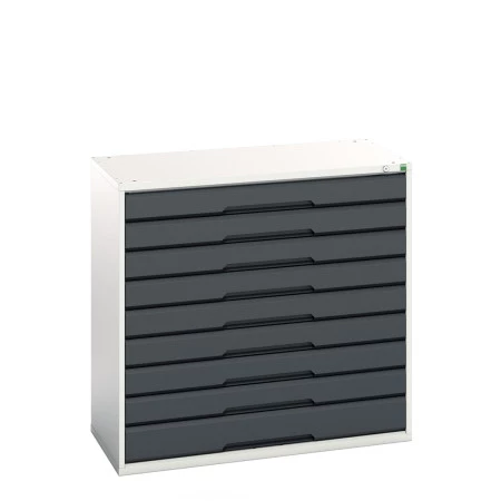 16925257 - VERSO Armoire à Tiroirs - Avec 9 Tiroirs - LxPxH 1050x550x1000mm - Gris Anthracite RAL 7016 16925257 - VERSO Armoire à Tiroirs - Avec 9 Tiroirs - LxPxH 1050x550x1000mm - Gris Anthracite RAL 7016