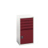 16925065 - VERSO Armoire à Tiroirs et Porte - Avec 4 Tiroirs et 1 Porte - LxPxH 525x550x1000mm - Rouge Pourpre RAL 3004 16925065 - VERSO Armoire à Tiroirs et Porte - Avec 4 Tiroirs et 1 Porte - LxPxH 525x550x1000mm - Rouge Pourpre RAL 3004