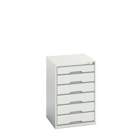 16925014 - VERSO Armoire à Tiroirs - Avec 6 Tiroirs - LxPxH 525x550x800mm - Gris Clair RAL 7035 16925014 - VERSO Armoire à Tiroirs - Avec 6 Tiroirs - LxPxH 525x550x800mm - Gris Clair RAL 7035