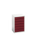 16925014 - VERSO Armoire à Tiroirs - Avec 6 Tiroirs - LxPxH 525x550x800mm - Rouge Pourpre RAL 3004 16925014 - VERSO Armoire à Tiroirs - Avec 6 Tiroirs - LxPxH 525x550x800mm - Rouge Pourpre RAL 3004