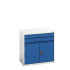16925116 - VERSO Armoire à Tiroirs - Avec 2 Tiroirs et 1 Porte - LxPxH 800x550x800mm - Bleu Gentiane RAL 5010 16925116 - VERSO Armoire à Tiroirs - Avec 2 Tiroirs et 1 Porte - LxPxH 800x550x800mm - Bleu Gentiane RAL 5010
