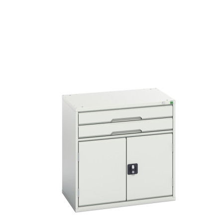 16925116 - VERSO Armoire à Tiroirs - Avec 2 Tiroirs et 1 Porte - LxPxH 800x550x800mm - Gris Clair RAL 7035 16925116 - VERSO Armoire à Tiroirs - Avec 2 Tiroirs et 1 Porte - LxPxH 800x550x800mm - Gris Clair RAL 7035