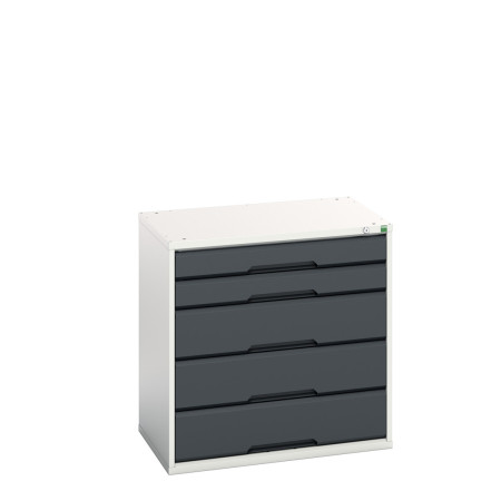 16925112 - VERSO Armoire à Tiroirs - Avec 5 Tiroirs - LxPxH 800x550x800mm - Gris Anthracite RAL 7016 16925112 - VERSO Armoire à Tiroirs - Avec 5 Tiroirs - LxPxH 800x550x800mm - Gris Anthracite RAL 7016
