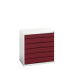 16925114 - VERSO Armoire à Tiroirs - Avec 6 Tiroirs - LxPxH 800x550x800mm - Rouge Pourpre RAL 3004 16925114 - VERSO Armoire à Tiroirs - Avec 6 Tiroirs - LxPxH 800x550x800mm - Rouge Pourpre RAL 3004