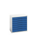 16925115 - VERSO Armoire à Tiroirs - Avec 7 Tiroirs - LxPxH 800x550x800mm - Bleu Gentiane RAL 5010 16925115 - VERSO Armoire à Tiroirs - Avec 7 Tiroirs - LxPxH 800x550x800mm - Bleu Gentiane RAL 5010