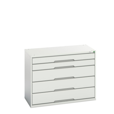 16925212 - VERSO Armoire à Tiroirs - Avec 5 Tiroirs - LxPxH 1050x550x800mm - Gris Clair RAL 7035 16925212 - VERSO Armoire à Tiroirs - Avec 5 Tiroirs - LxPxH 1050x550x800mm - Gris Clair RAL 7035