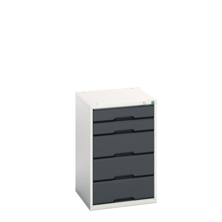 16925012 - VERSO Armoire à Tiroirs - Avec 5 Tiroirs - LxPxH 525x550x800mm - Gris Anthracite RAL 7016 16925012 - VERSO Armoire à Tiroirs - Avec 5 Tiroirs - LxPxH 525x550x800mm - Gris Anthracite RAL 7016