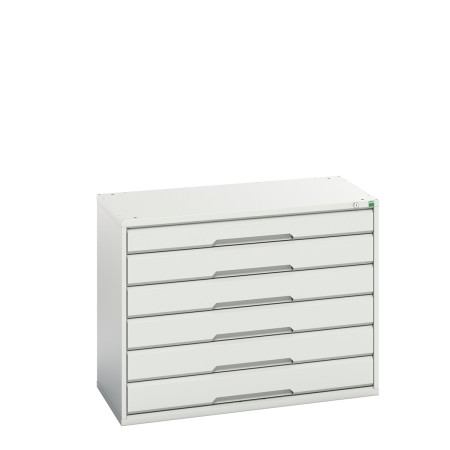 16925214 - VERSO Armoire à Tiroirs - Avec 6 Tiroirs - LxPxH 1050x550x800mm - Gris Clair RAL 7035 16925214 - VERSO Armoire à Tiroirs - Avec 6 Tiroirs - LxPxH 1050x550x800mm - Gris Clair RAL 7035